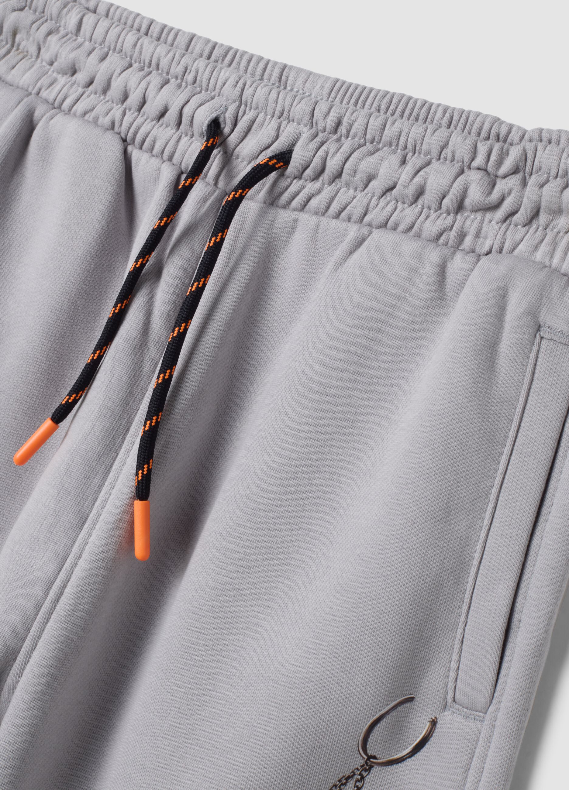 Pantaloni jogger grigi in misto cotone comfort fit