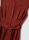 Red midi dress in pure viscose with tie belt, regular fit_6