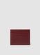Red genuine leather card holder_0
