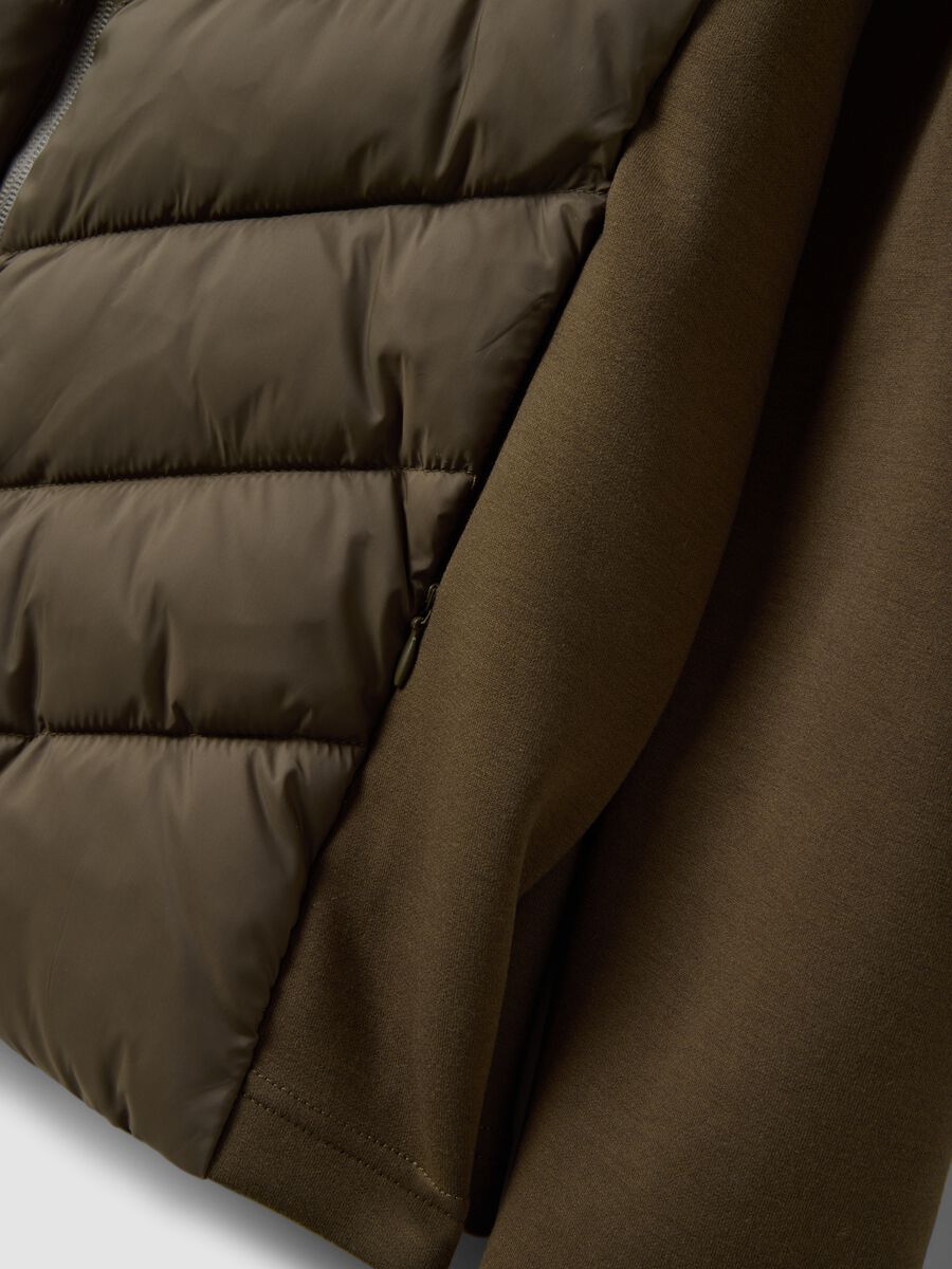 Brown regular-fit hooded zip-up jacket_1