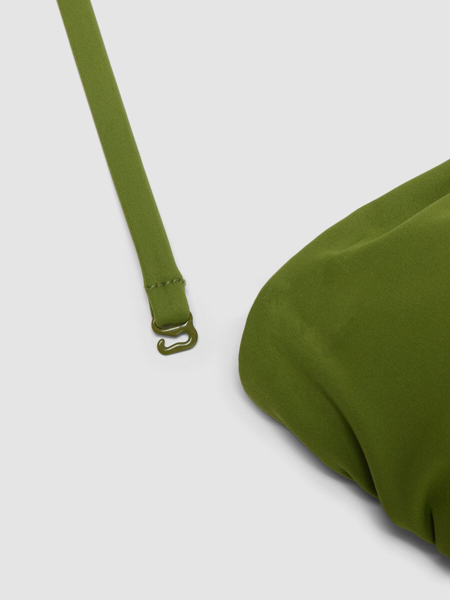 Green stretch one-piece swimsuit with removable straps_5