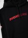 Black cotton-blend hoodie with Ducati print, relaxed fit_5