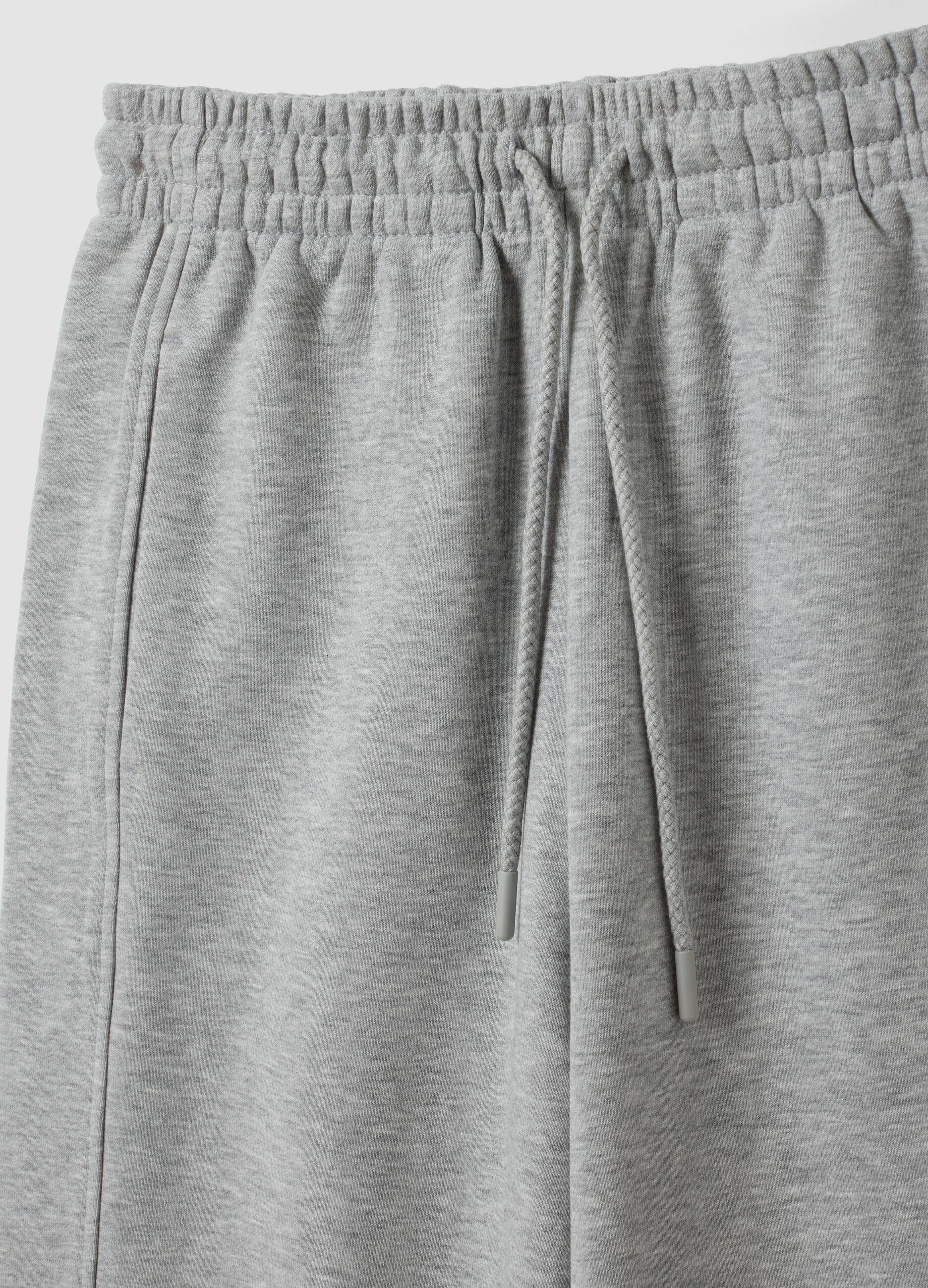 Grey barrel-fit cotton-blend joggers