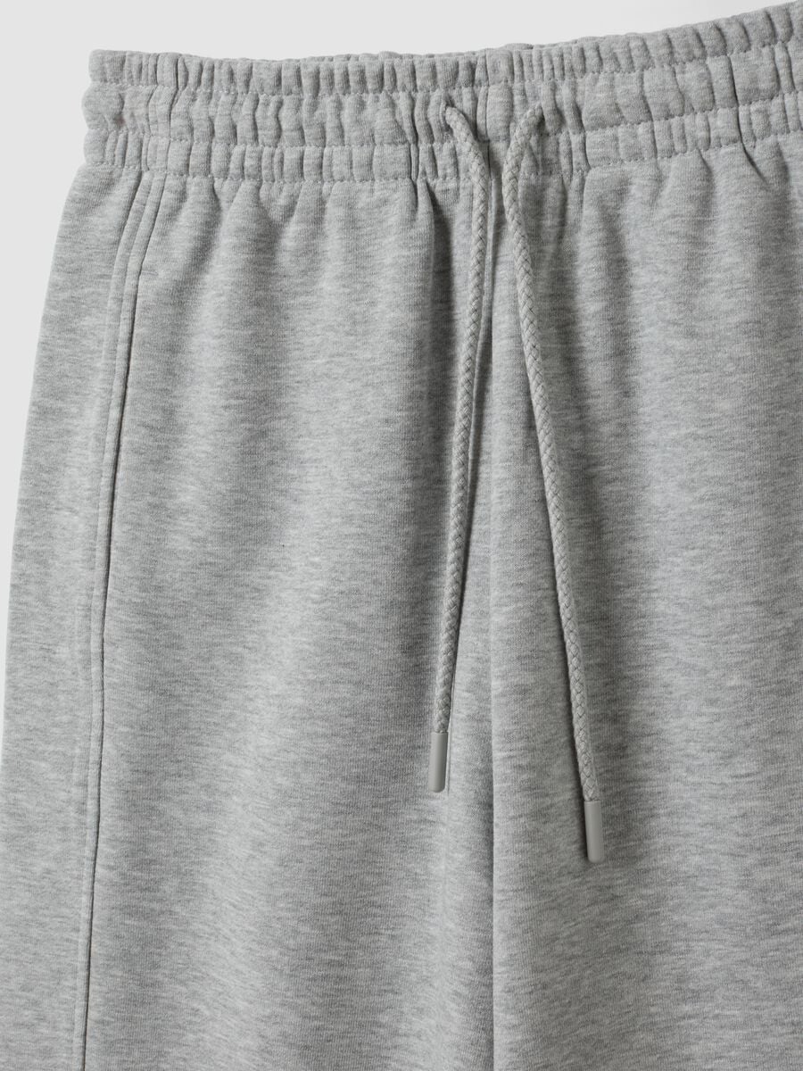 Grey barrel-fit cotton-blend joggers_1