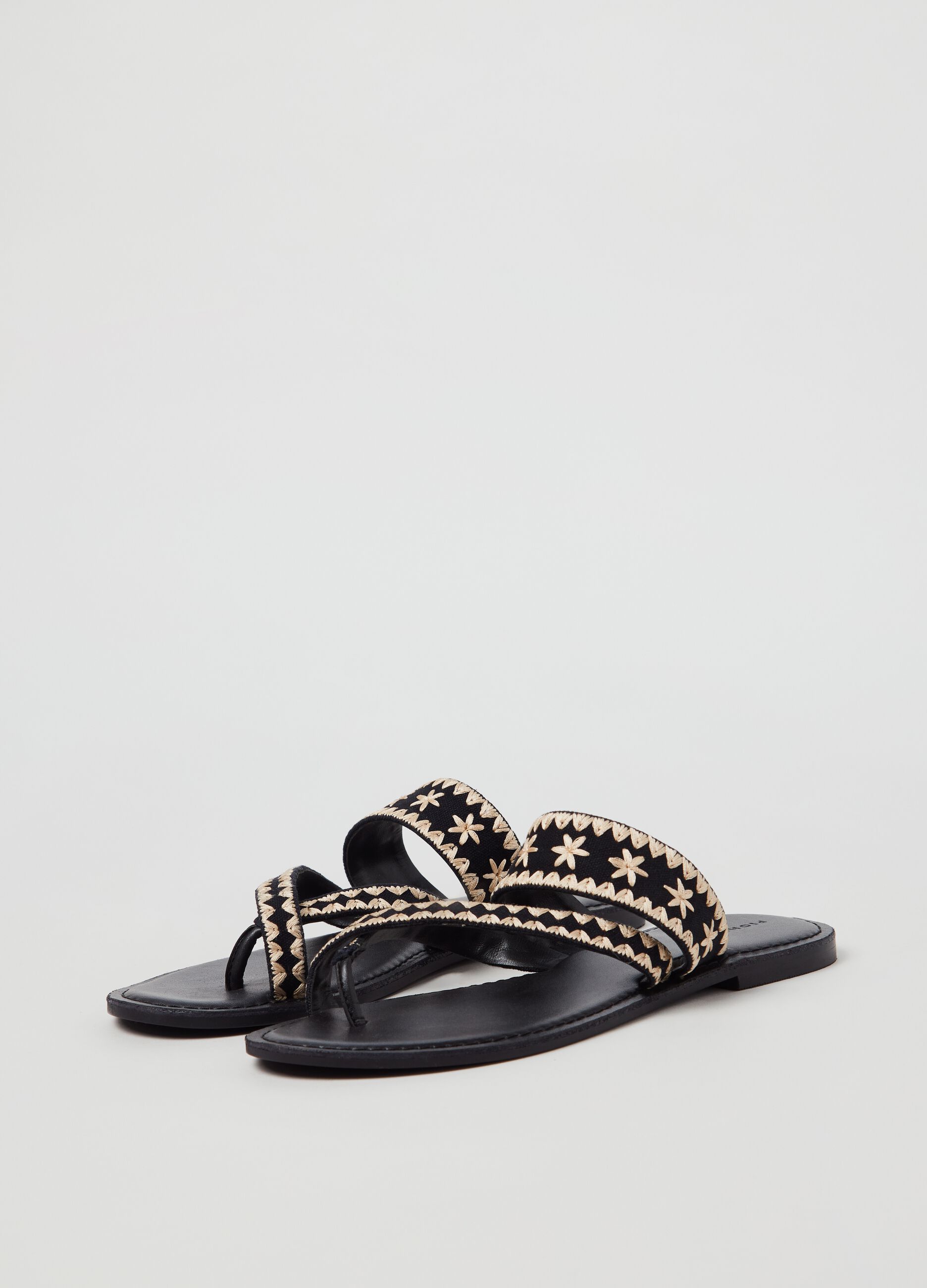 Sandal with traditional motif