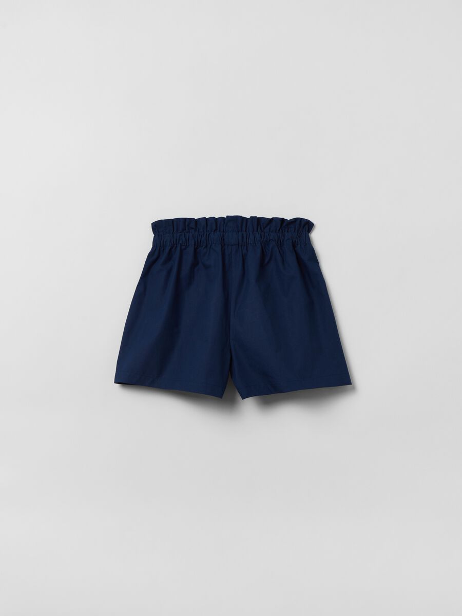 Shorts de popelina con cordón_1