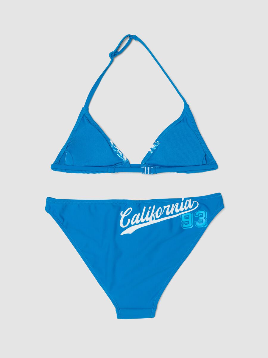 Blue triangle bikini in stretch fabric_1