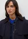 Blue pure cotton parka with hood, oversized fit_2
