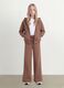Brown culotte trousers in 100% organic cotton for girls_0