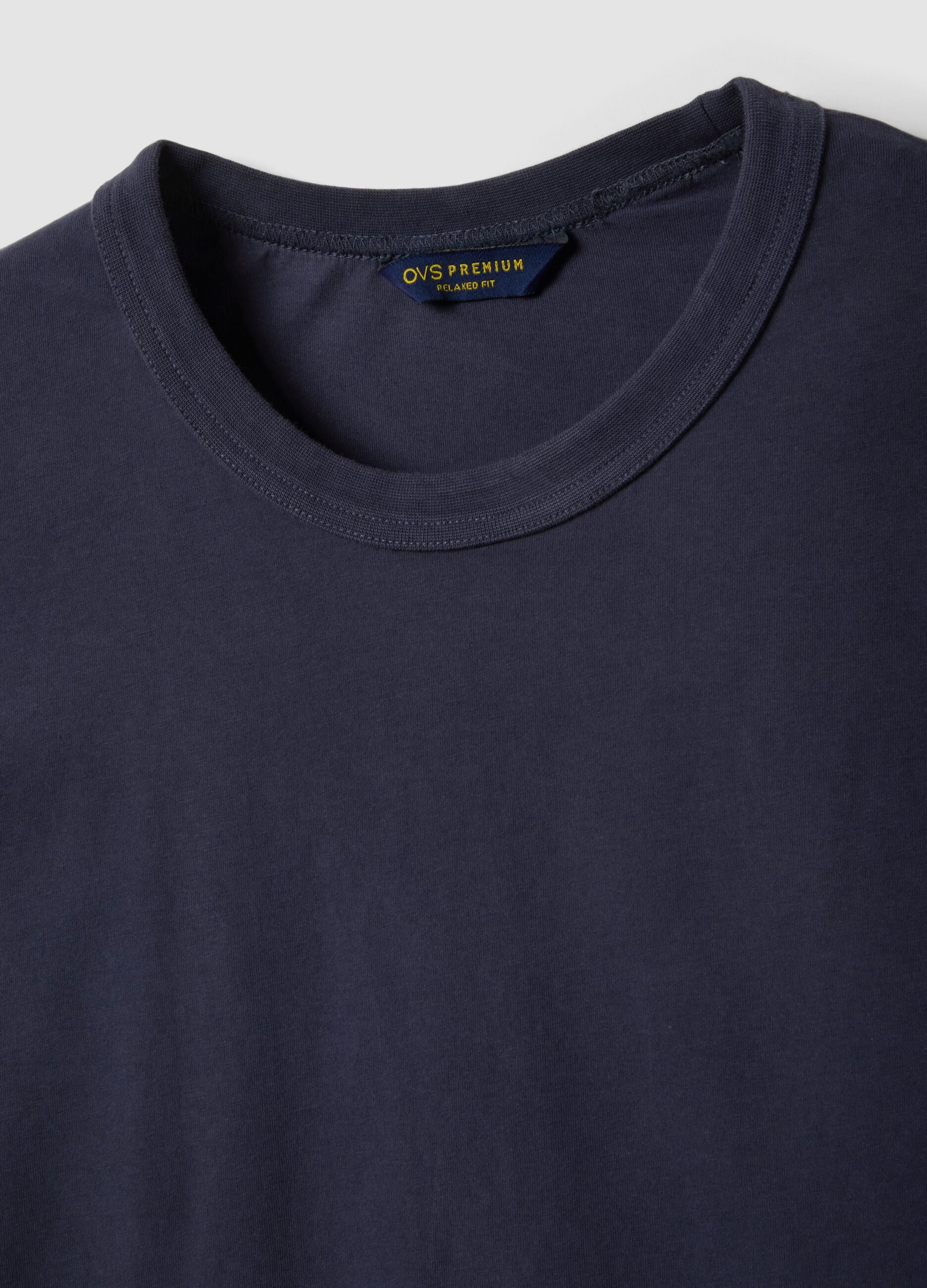 Navy pure cotton relaxed-fit T-shirt
