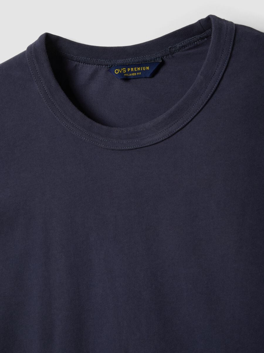 Navy pure cotton relaxed-fit T-shirt_5