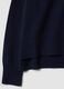 Blauer Pullover aus reiner Wolle mit Stehkragen, Oversized-Fit_1