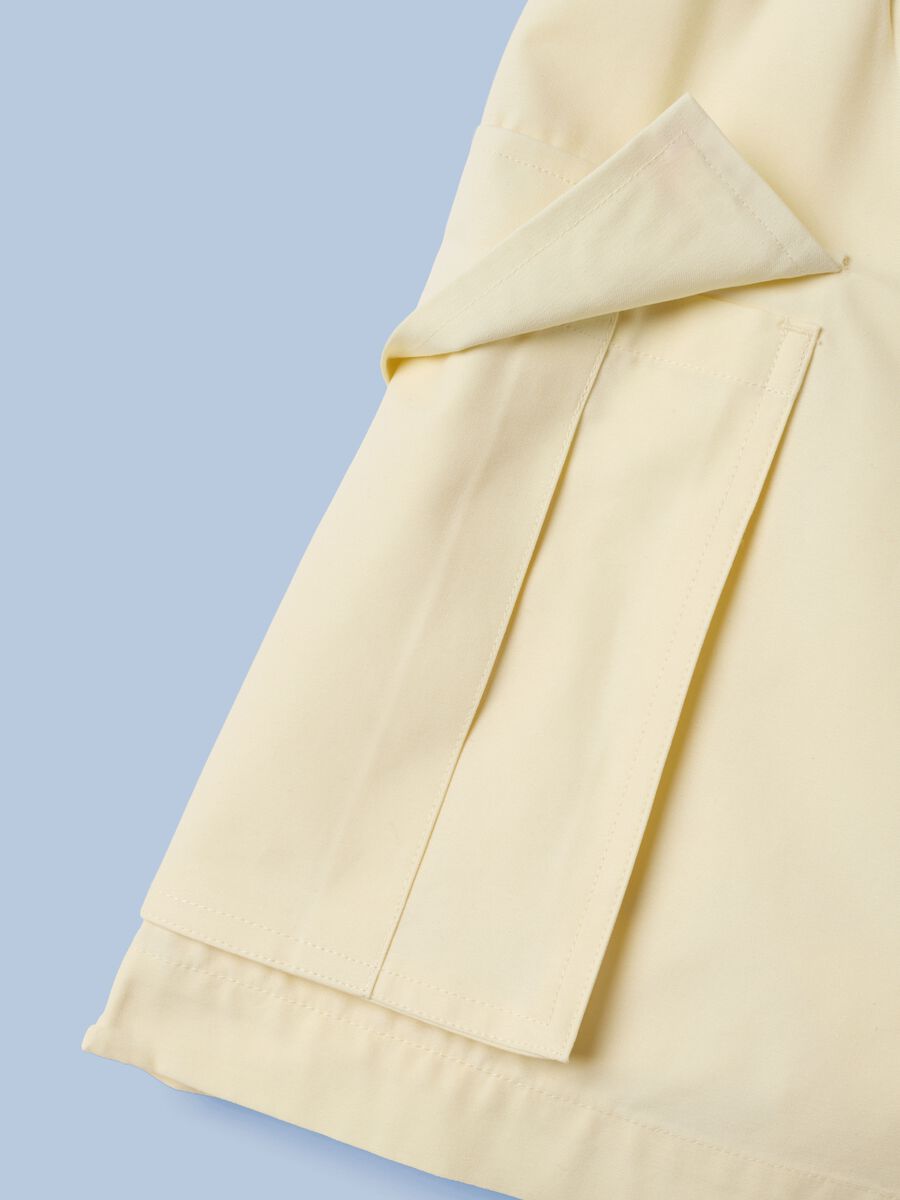 ALTAVIA SAILING yellow pure cotton cargo shorts with elasticated waistband_5