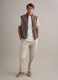 Ultra-light brown regular fit gilet with full zip_1
