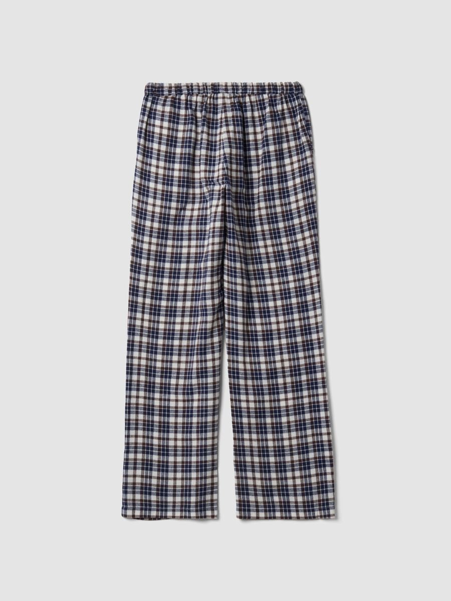 Multicolour checked pyjama trousers in pure organic cotton_6