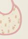 Two-pack of white pure cotton baby girl bibs with cute prints_1