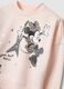 Rosa Baumwollmischung Sweatshirt und Hose mit Disney-Print_2