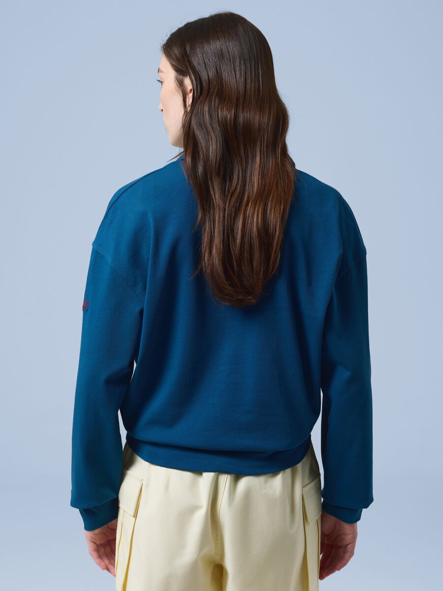 ALTAVIA SAILING Langarm-Poloshirt in Blau aus reiner Baumwolle_2