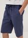 Blue pure cotton shorts with elasticated waist_2