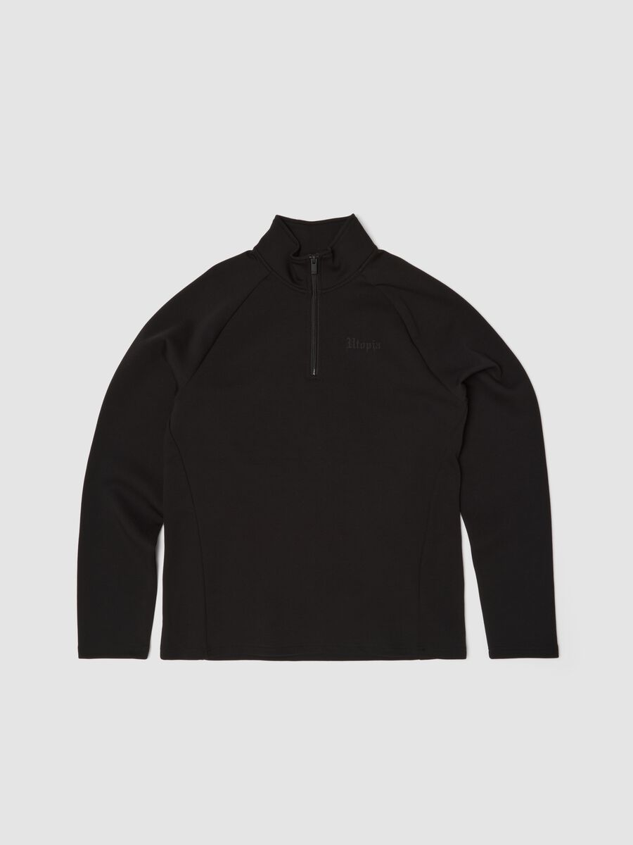Technical Half-Zip Sweater &ndash; Fitted Black_0