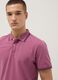 Purple stretch cotton polo shirt, regular fit_3