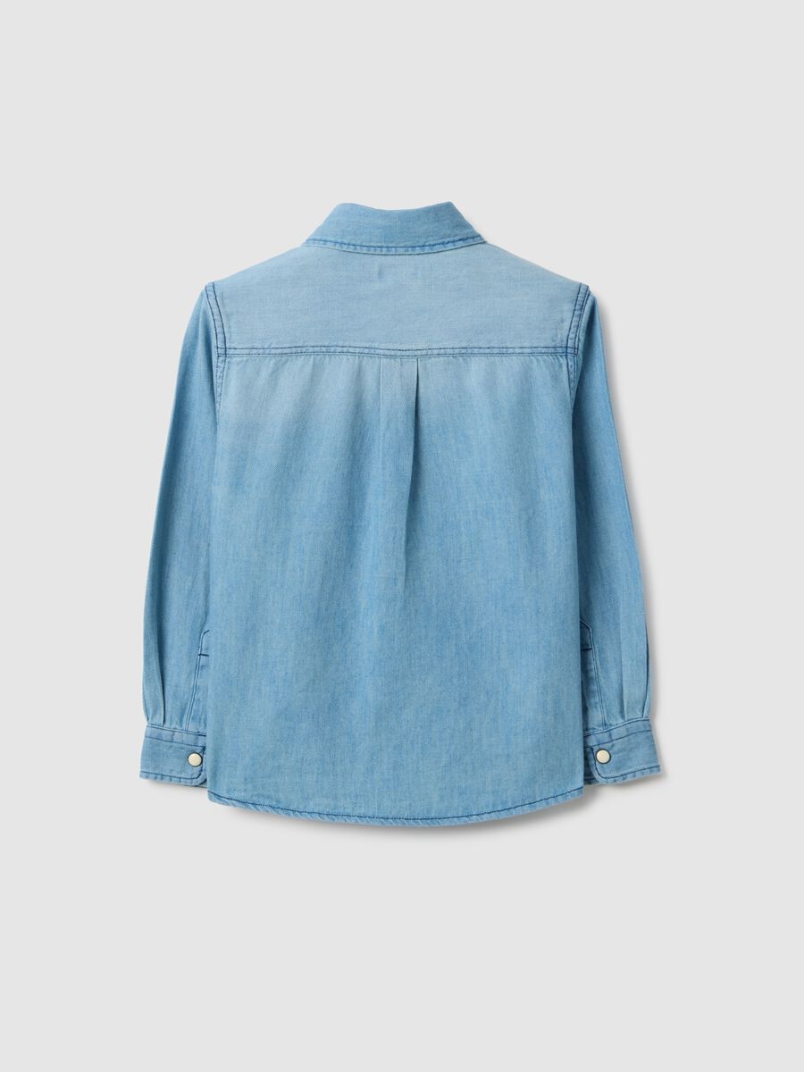 Long-sleeved denim shirt_4
