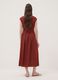 Red midi dress in pure viscose with tie belt, regular fit_3