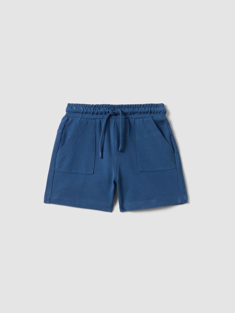 Reine Baumwollblaue Shorts f&uuml;r Jungen Regular Fit_0