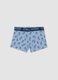 Boxer azzurro in cotone organico con stampa all over per bambino e ragazzo_0