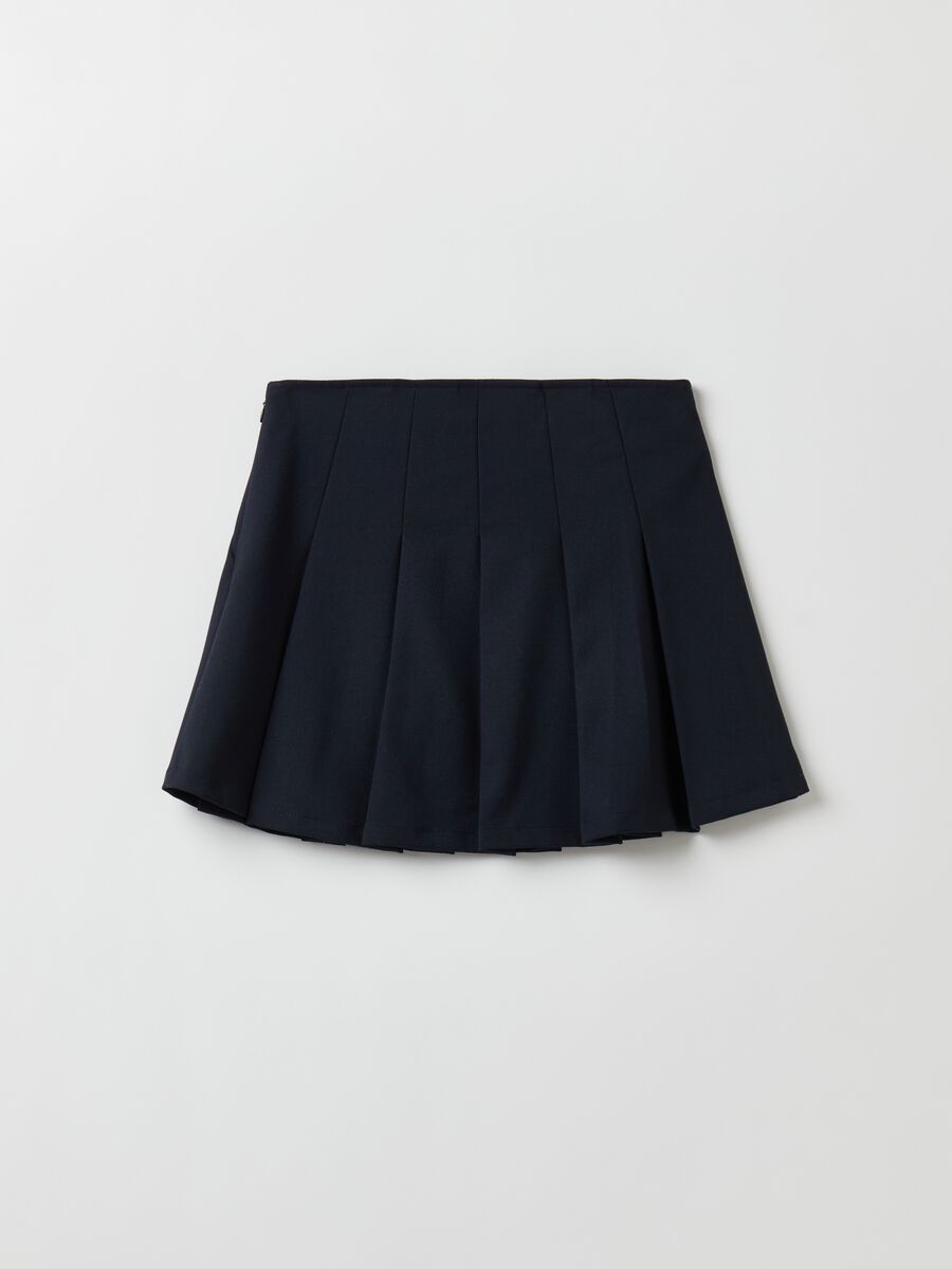 Pleated miniskirt with buckle_1