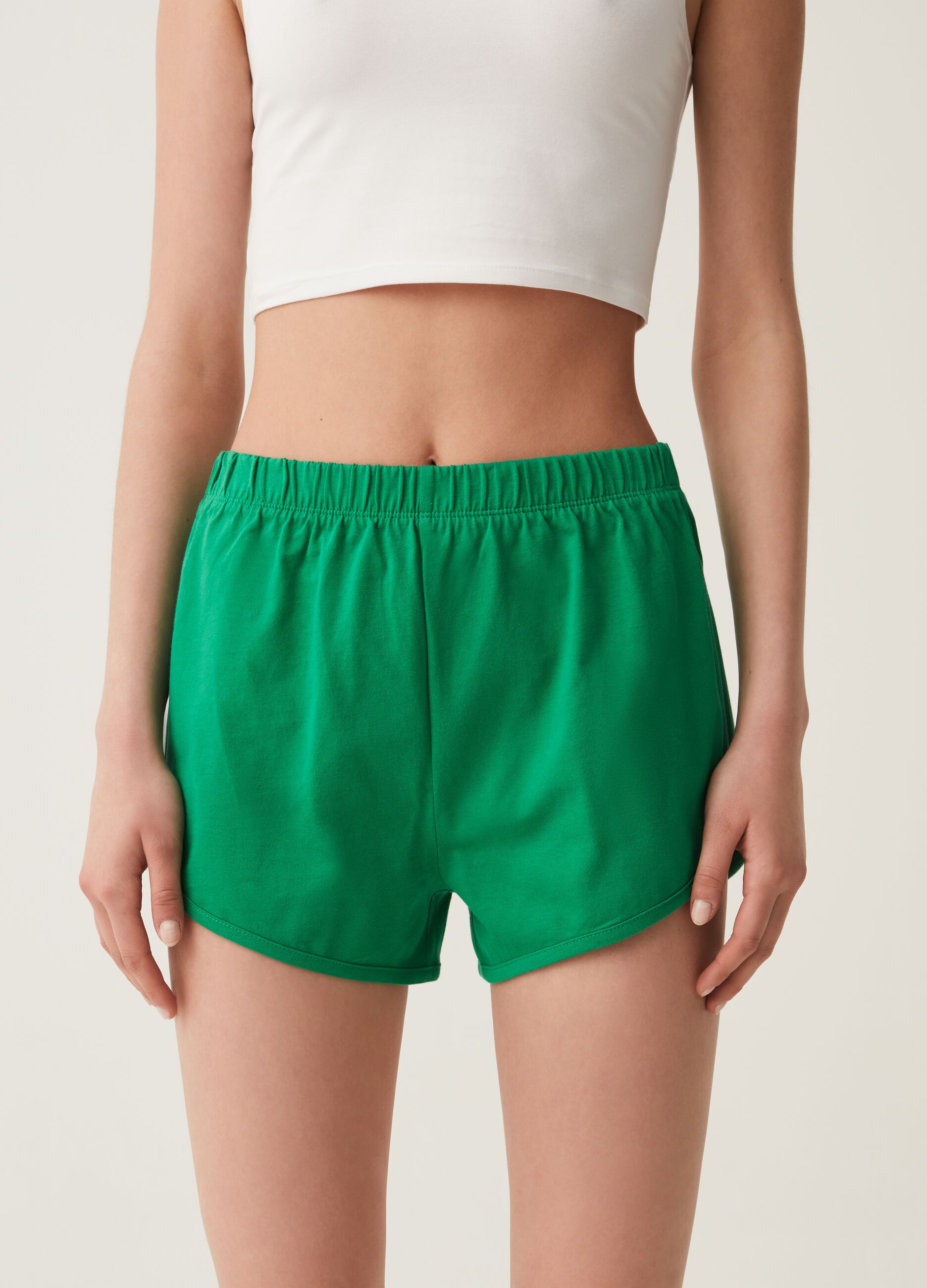 Baby Angel solid colour shorts in jersey_1