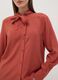 Red pure viscose shirt with neck bow, regular fit_2
