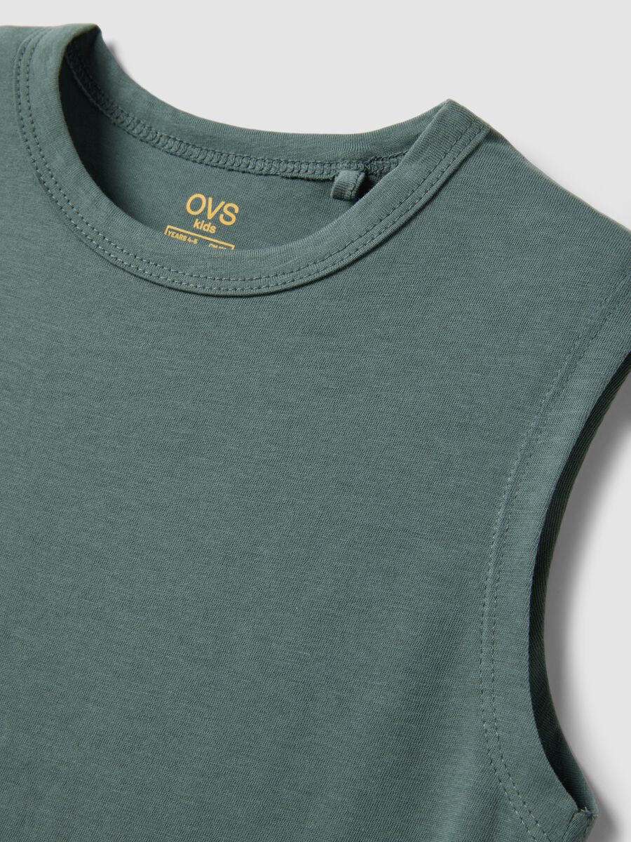 Green organic cotton vest top_2