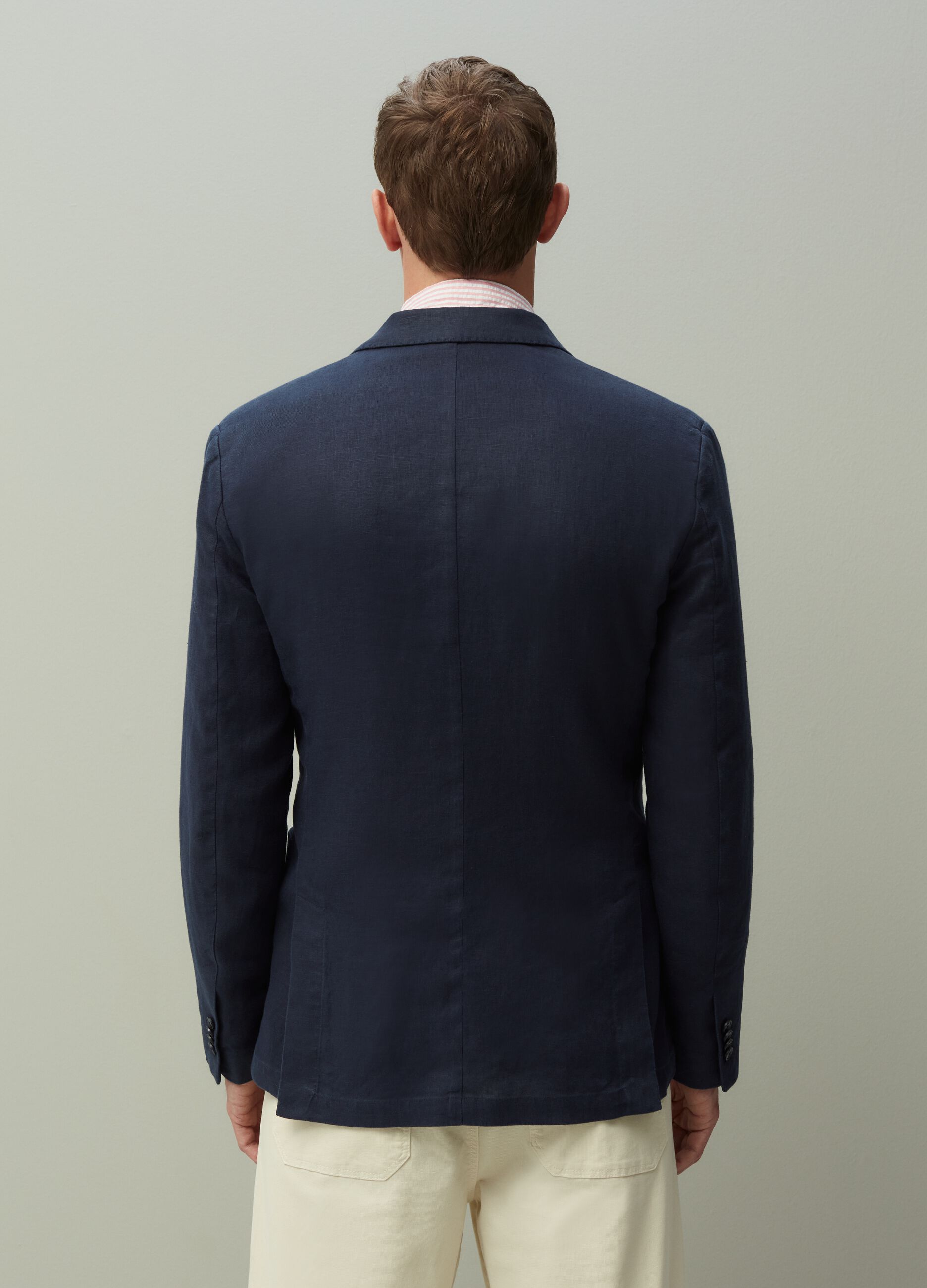 Slim-fit blazer in linen