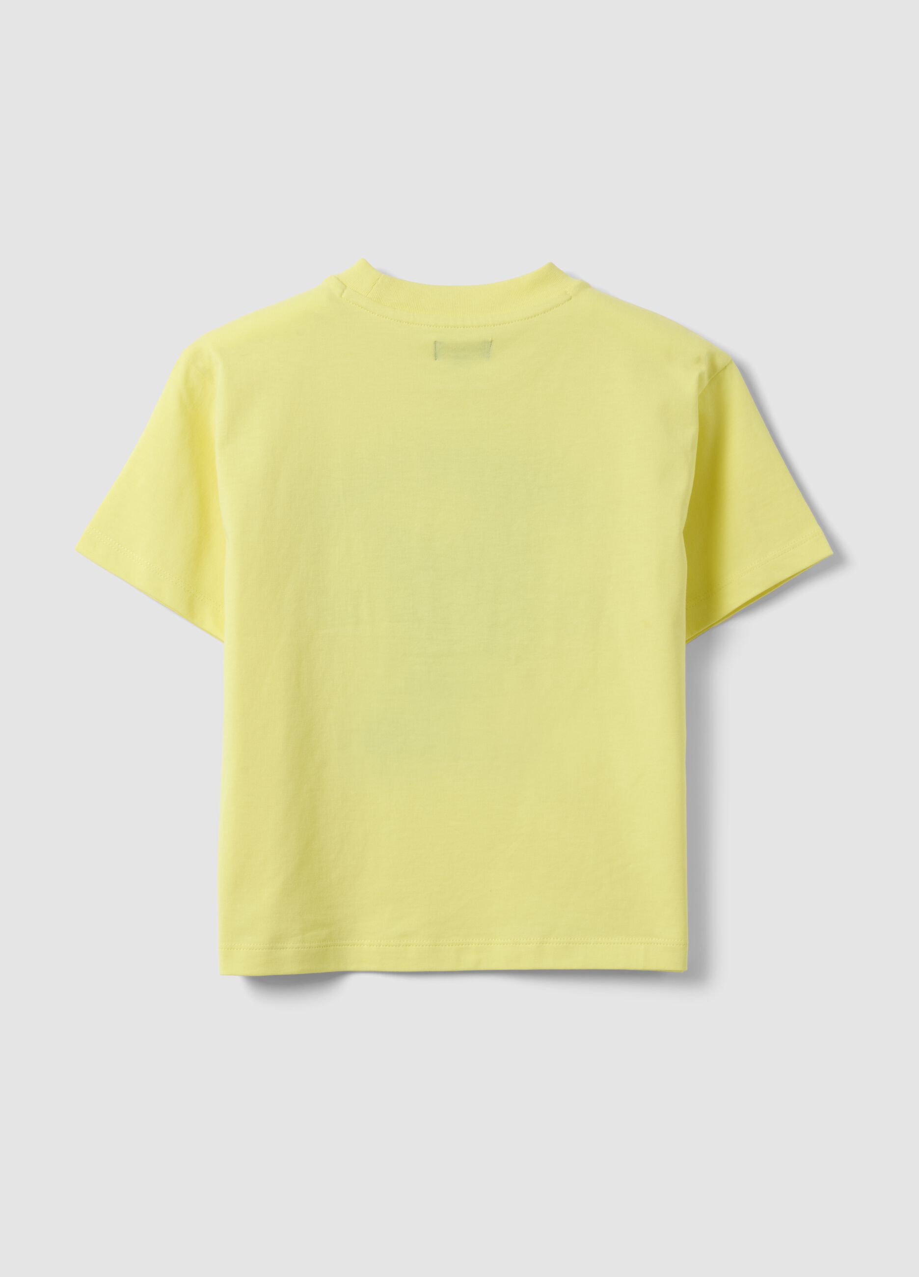 Boys&rsquo; pure cotton yellow oversized T-shirt