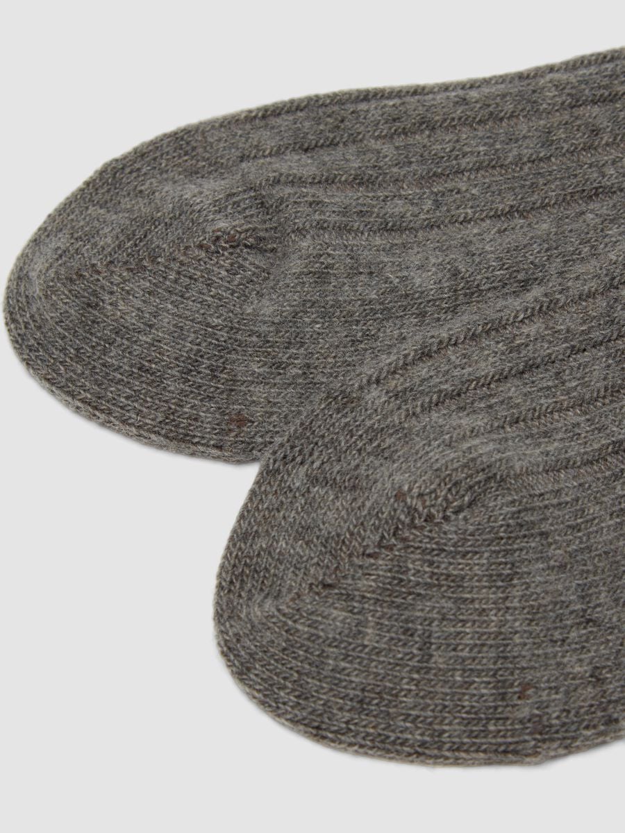 Long grey socks in wool, viscose and stretch cashmere_2