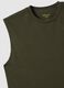 Green regular fit cotton blend vest_5