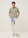 Green slim-fit short-sleeve pure cotton polo shirt_1