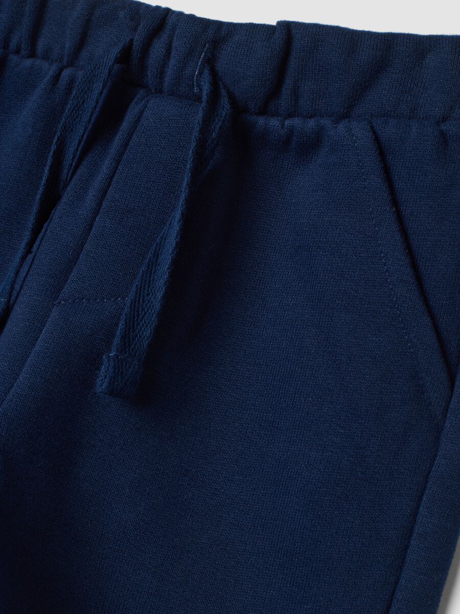 Pantaloni blu in puro cotone organico_2