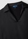 Black short-sleeve polo-collar T-shirt, regular fit_5