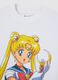 Children's white regular fit cotton blend sweatshirt with Sailor Moon print_5