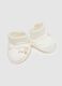 White baby hat and booties set in pure cotton_2