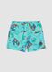 Blue boys&rsquo; swim shorts with tropical print_0