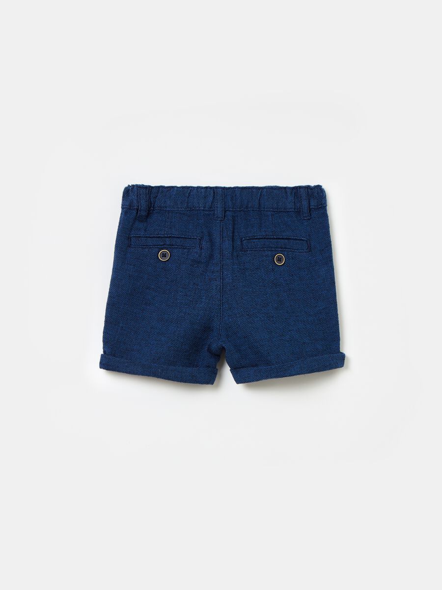 Linen and cotton Bermuda shorts_1