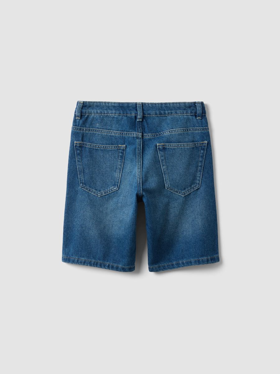 Blaue Denim-Shorts f&uuml;r Jungen aus Baumwollmix im Regular Fit_1