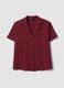 Red oversized short-sleeve viscose-blend shirt_4