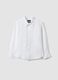 Kids&rsquo; White Pure Linen Oversized Shirt_3