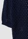Pull bleu ajour&eacute; &agrave; manches trois-quarts_5