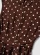 Brown midi dress in pure viscose with polka dots, regular fit_6