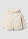 Beige wattierte Kapuzenjacke mit Reissverschluss f&uuml;r Babym&auml;dchen_0